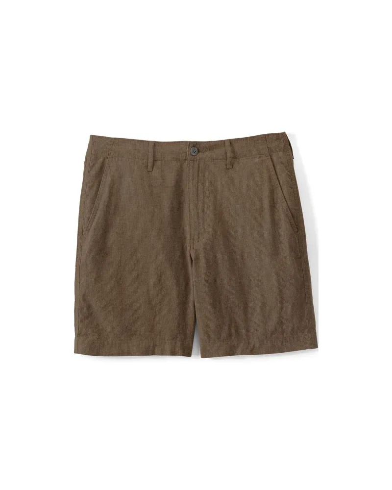 Lands' End Classic Fit Leinenmix-Shorts, 18 cm, Herren, Größe regular, Braun, Leinen/Baumwoll-Mischung, by Braun