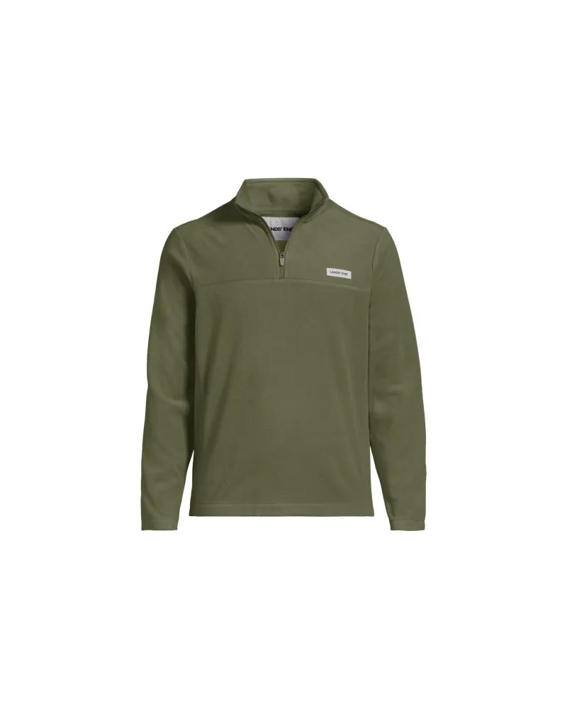 Lands' End Anyweather™ Fleece-Pullover mit Schulterpasse, Herren, Größe:60 regular, Grün, Polyester, by Grün