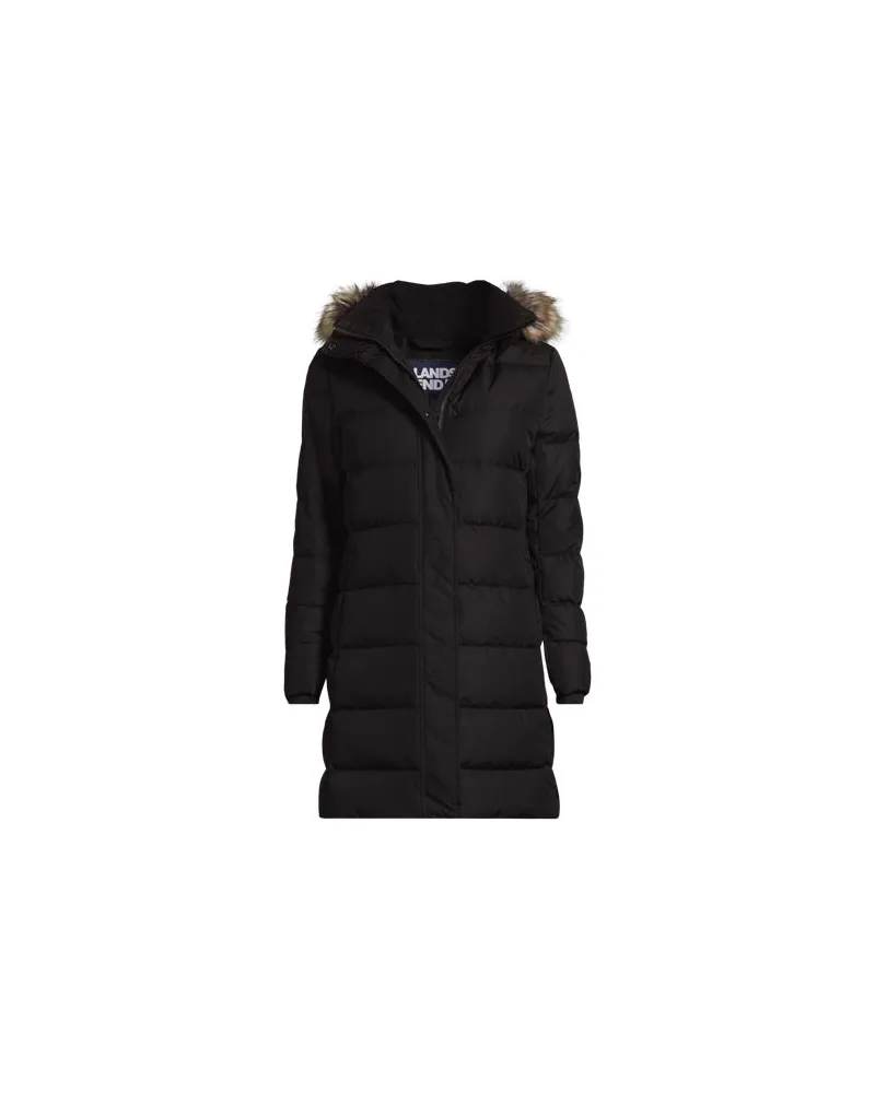Lands' End Daunenmantel mit Kapuze, Damen, Größe plus, Braun, Polyester, by Braun