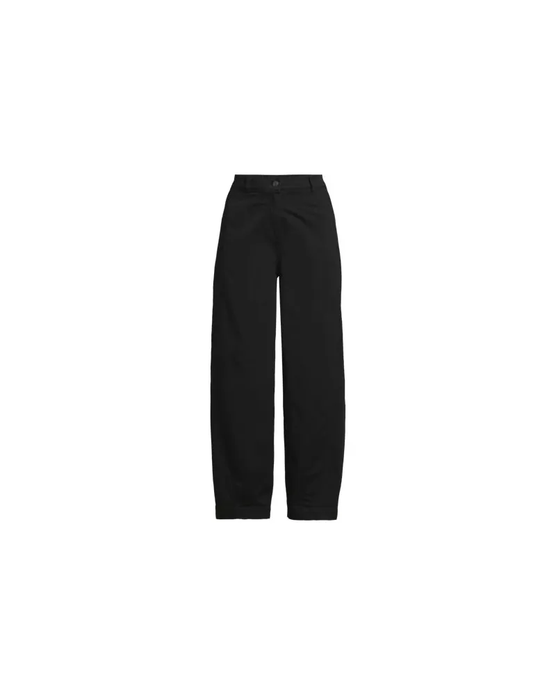 Lands' End Barrel-Chinos High Waist aus Lyocell-Mix, Damen, Größe petite, Schwarz, Baumwolle/Baumwoll-Mischung, by Schwarz