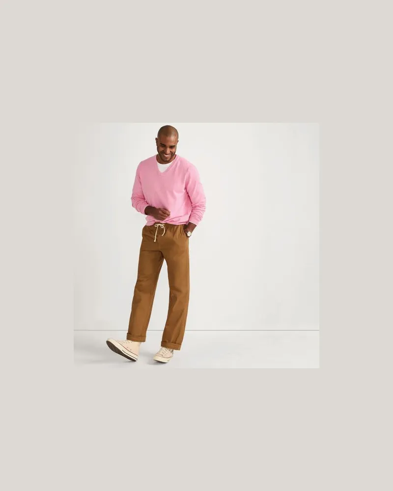 Lands' End Entspannte Schlupfbund-Hose, Herren, Größe regular, Braun, Elasthan/Baumwoll-Mischung, by Braun