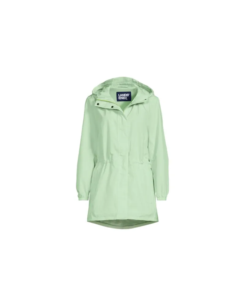 Lands' End Wasserdichte Regenjacke mit Packfach, Damen, Größe plus, Grün, Polyester, by Grün