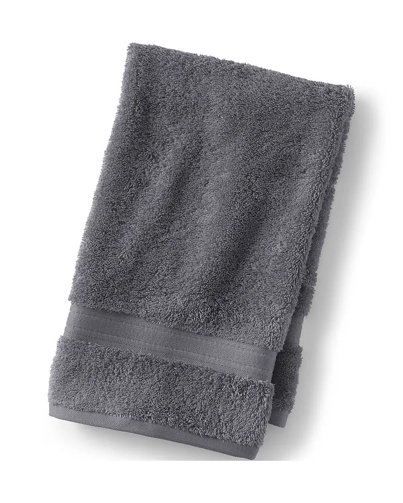 Lands' End Supima Handtuch, Herren, Größe:null regular, Grau, Baumwolle, by Grau