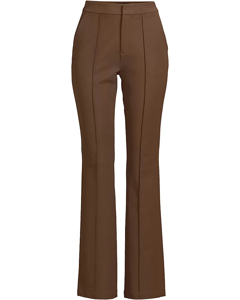 Lands' End High Waist Bootcut-Hose, Damen, Größe regular, Braun, Baumwoll-Mischung/Nylon-Mischung, by Braun