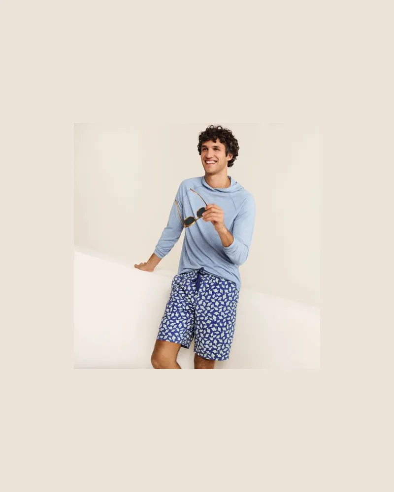 Lands' End Badeshorts mit Hydroliner, 23 cm, Herren, Größe:60 regular, Blau, by Blau