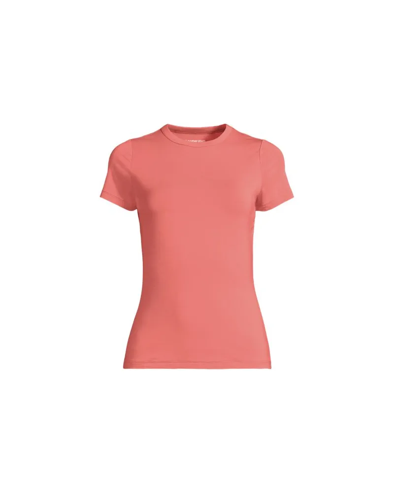 Lands' End Kühlendes Rundhals-Shirt, Damen, Größe plus, Orange, Elasthan/Viskose-Mischung, by Orange