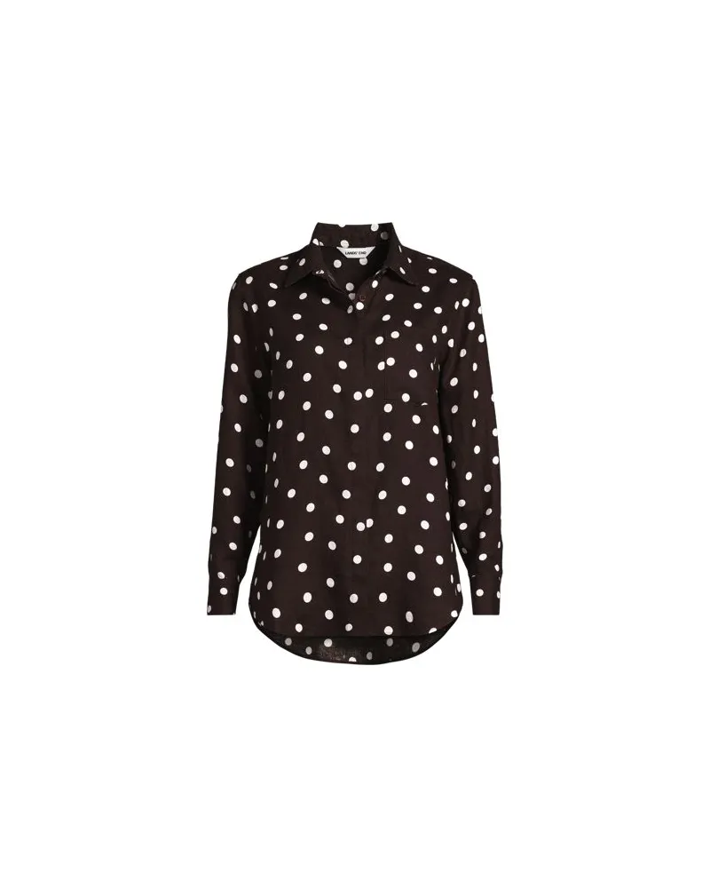 Lands' End Bluse aus reinem Leinen, Damen, Größe:44-46 petite, Braun, Leinen, by Braun