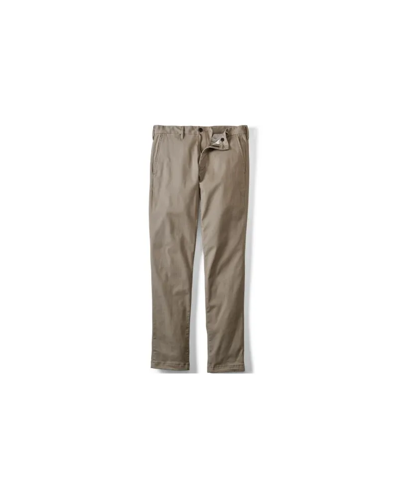Lands' End Stretch-Chino in Wunschlänge, Slim Fit, Herren, Größe regular, Beige, Baumwolle, by Beige