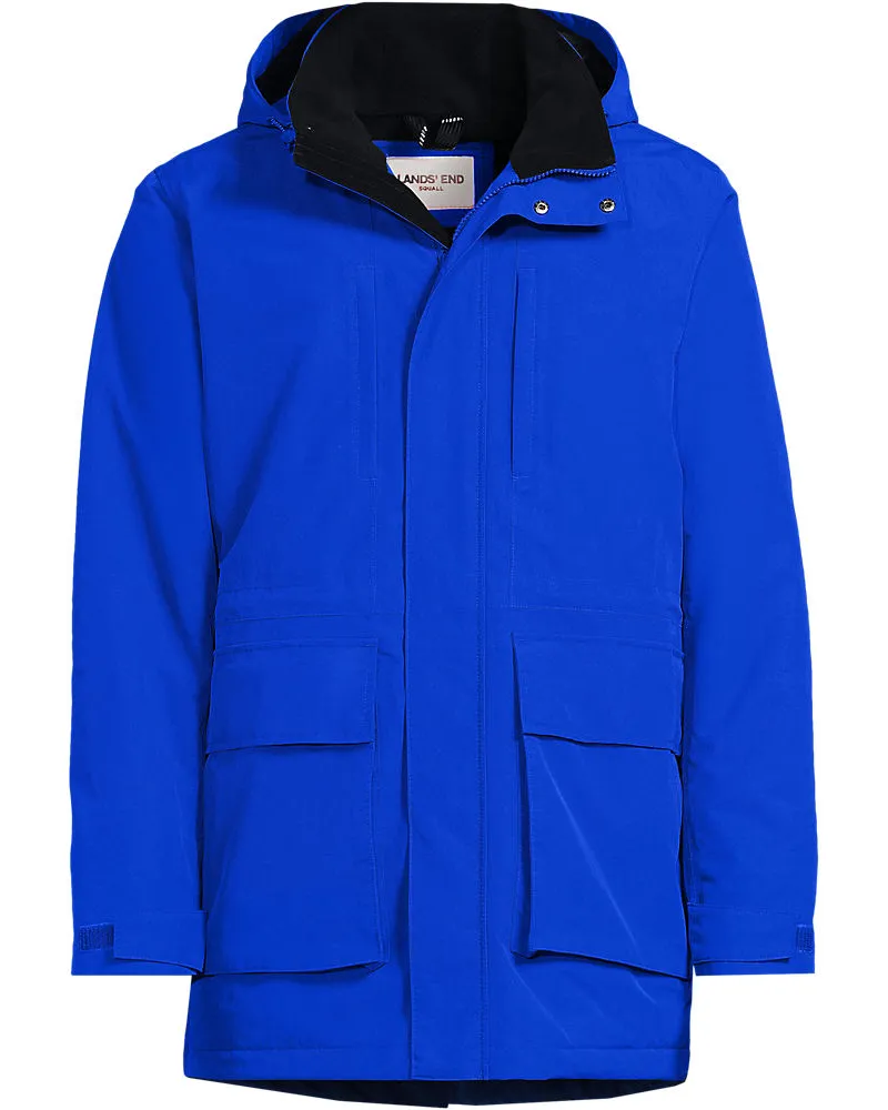Lands' End Wasserdichter, isolierter Squall-Parka, Herren, Größe regular, Blau, Nylon, by Blau