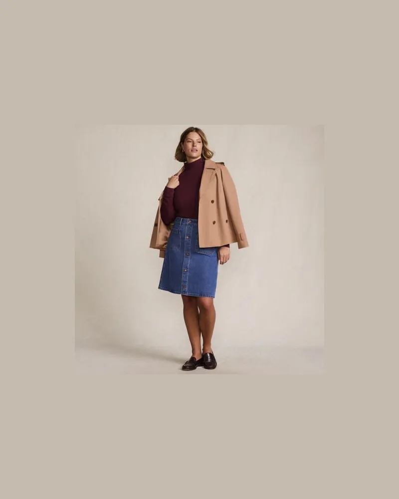 Lands' End Stehkragen-Shirt, Damen, Größe plus, Rot, Baumwolle, by Rot