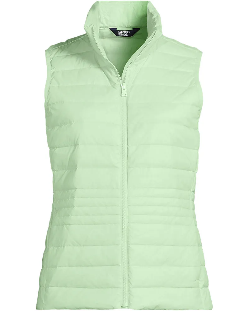 Lands' End Daunenweste WANDERWEIGHT Verstaubar Ultraleicht, Damen, GrÃ¶ÃŸe regular, GrÃ¼n, Nylon, by Grã¼n