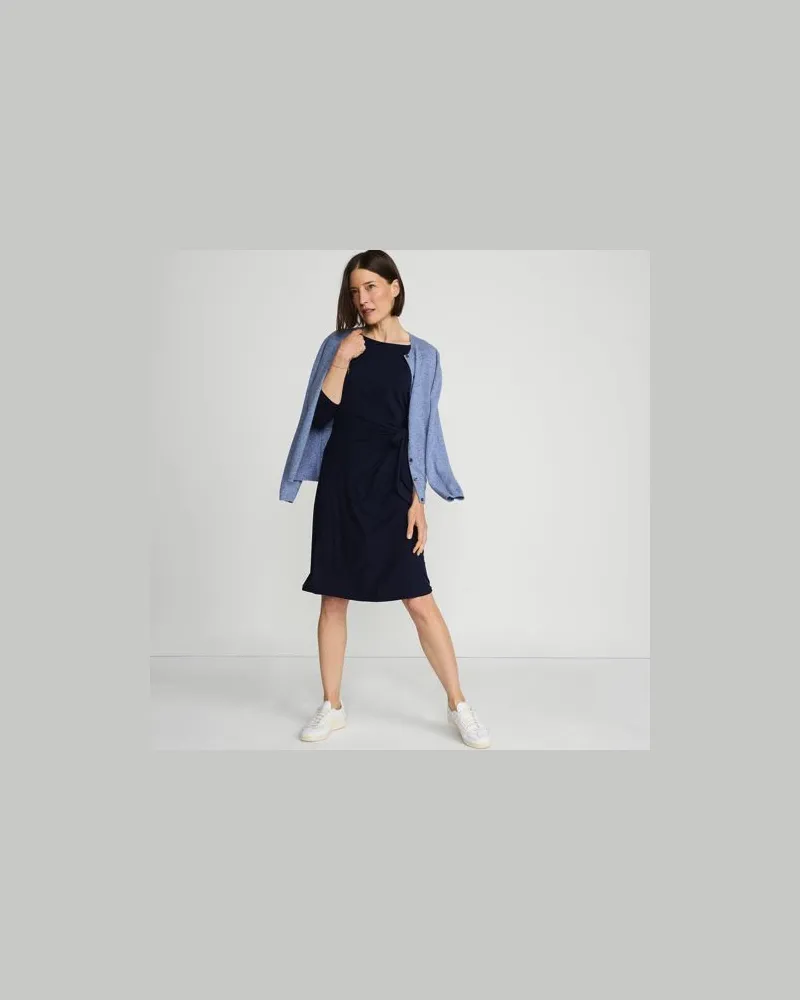 Lands' End Jerseykleid mit U-Boot-Ausschnitt, Damen, Größe:44-46 regular, Blau, Baumwolle Modal, by Blau