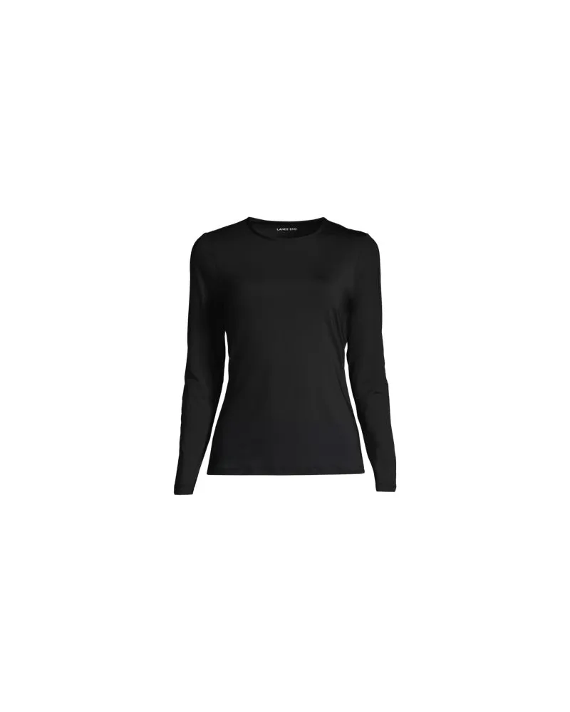 Lands' End Badeshirt, Damen, Größe:32-34 regular, Schwarz, Nylon-Mischung, by Schwarz