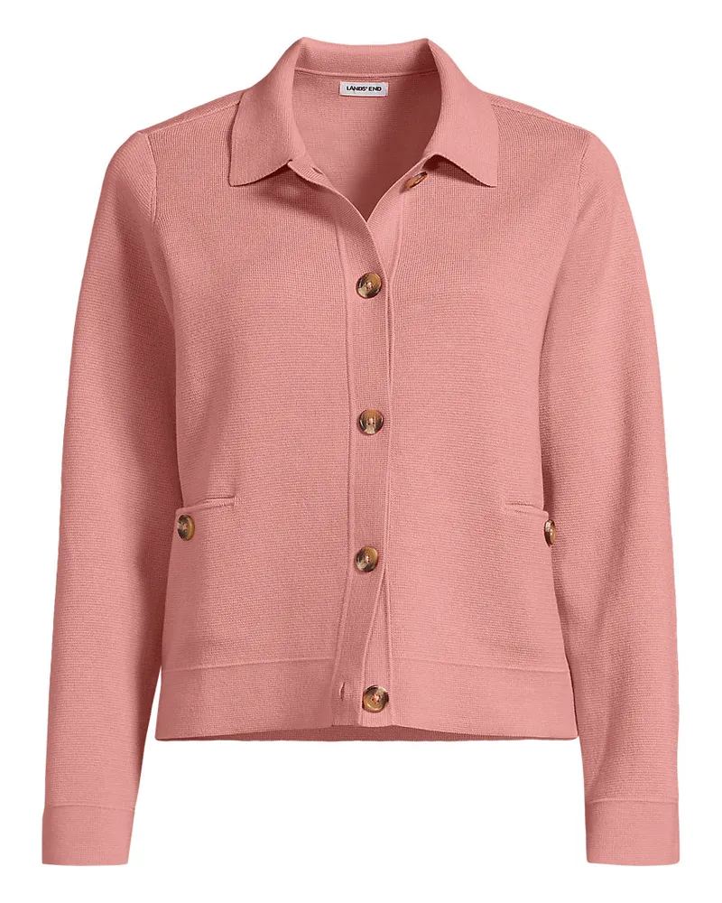 Lands' End Kurzer Baumwoll-Blazer, Damen, Größe petite, Rot, Baumwolle, by Rot