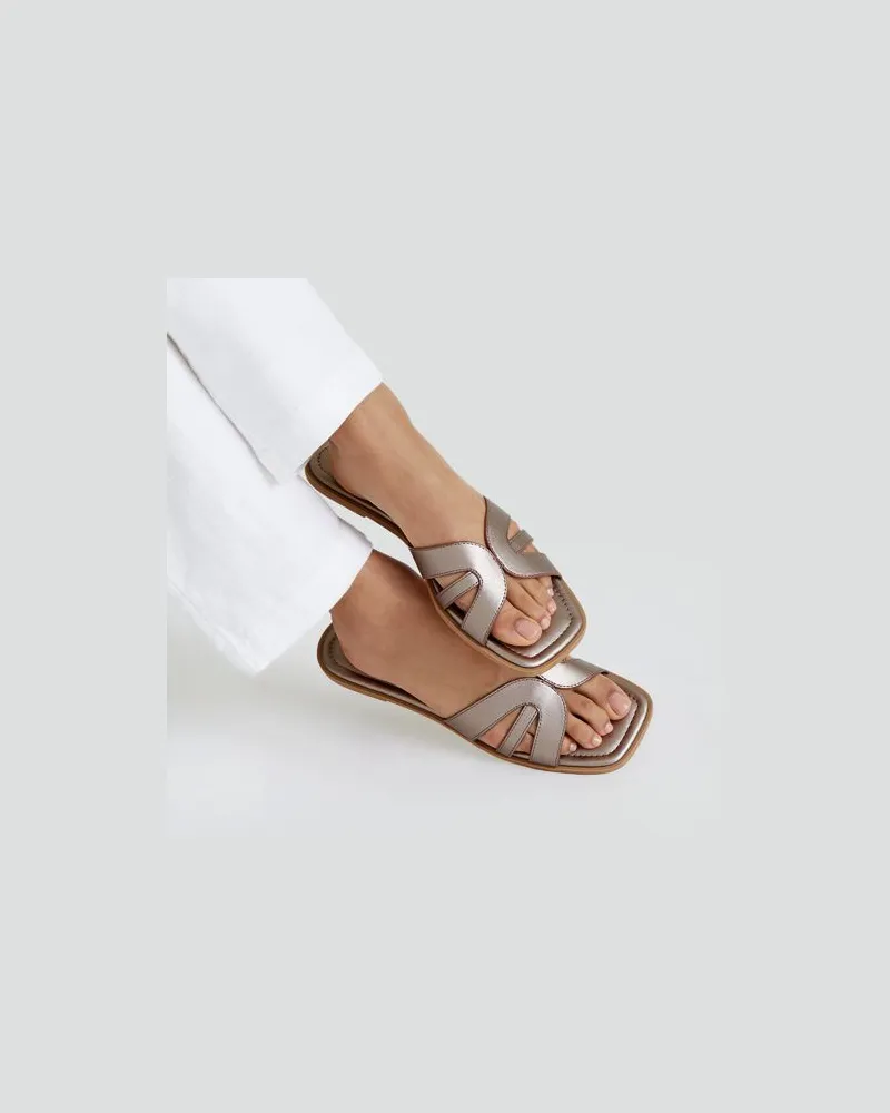 Lands' End Flache Pantolette mit Cut-outs, Damen, Größe regular, Sonstige, Synthetic-blend, by Sonstige