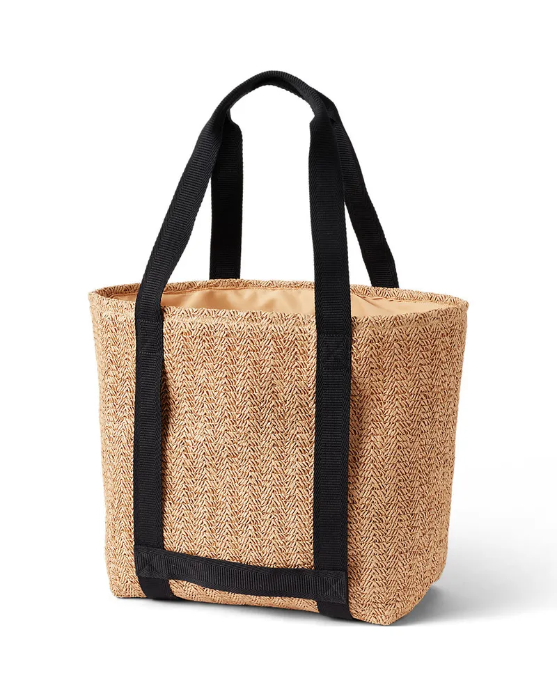 Lands' End Shoppertasche aus Stroh, Damen, Größe:null regular, Weiß, by Weiß