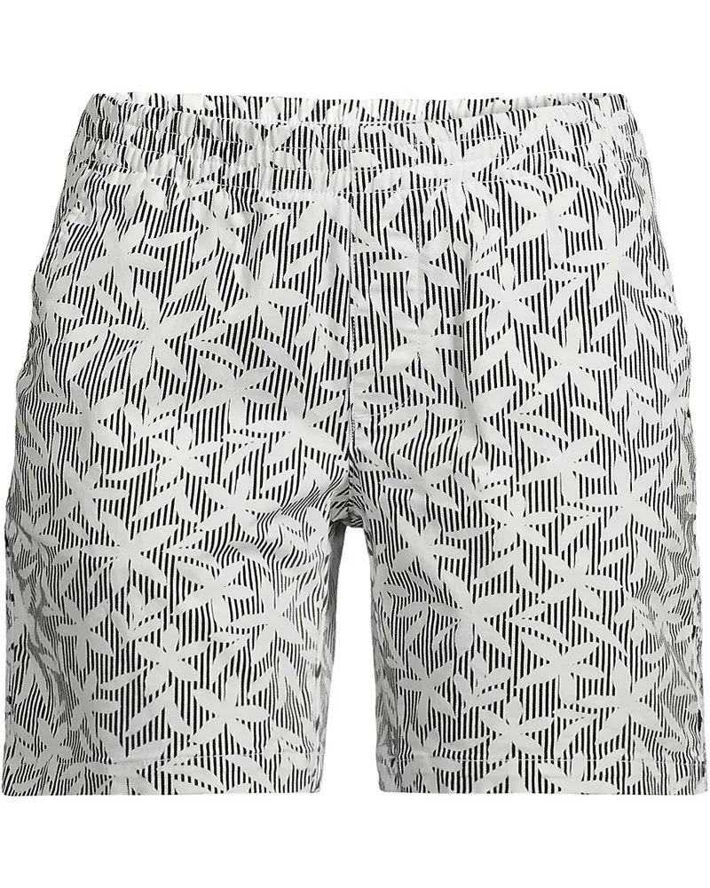 Lands' End Chino-Shorts mit Dehnbund, 18 cm, Damen, Größe regular, Weiß, Baumwoll-Mischung, by Weiß