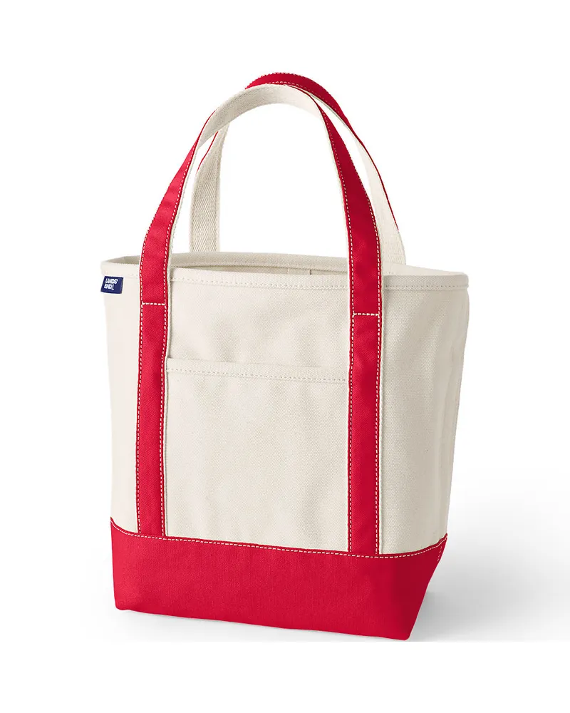 Lands' End Mittelgroße offene Canvas-Tasche, Damen, Größe:null regular, Rot, Baumwolle, by Rot
