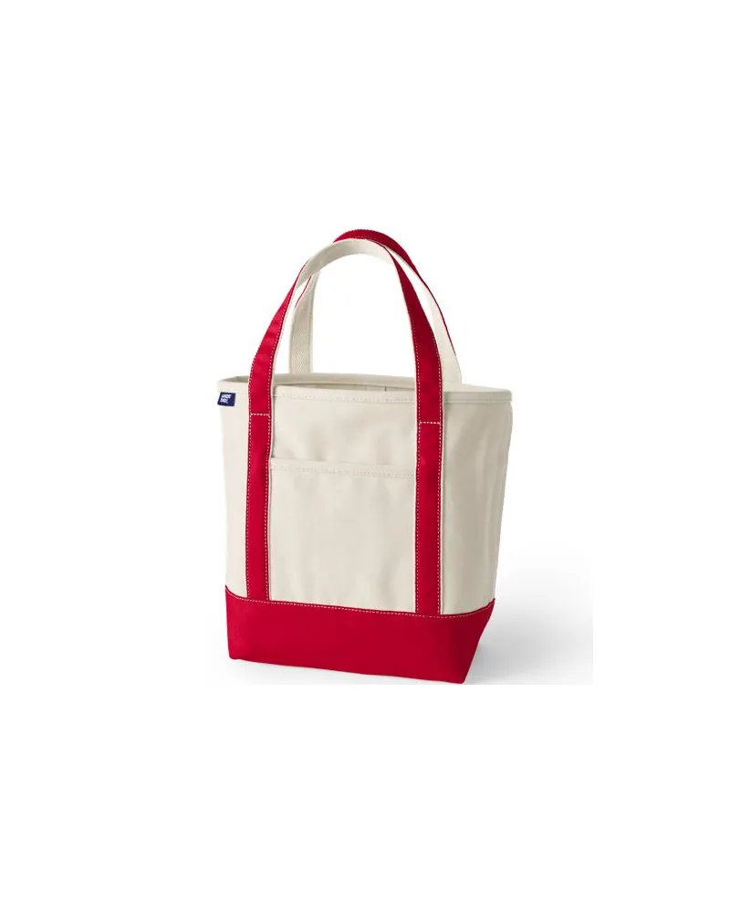 Lands' End Mittelgroße offene Canvas-Tasche, Damen, Größe:null regular, Rot, Baumwolle, by Rot