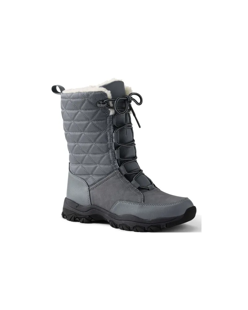 Lands' End Schneestiefel SQUALL, Damen, Größe regular, Grau, Gummi/Polyurethan, by Grau