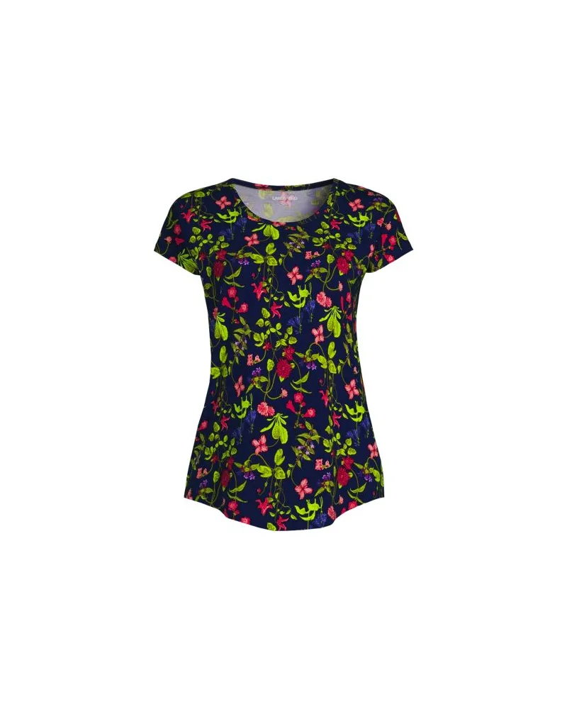 Lands' End Shirt aus Baumwolle/Modal-Mix mit Ballett-Ausschnitt, Damen, Größe regular, Blau, Baumwolle Modal, by Blau