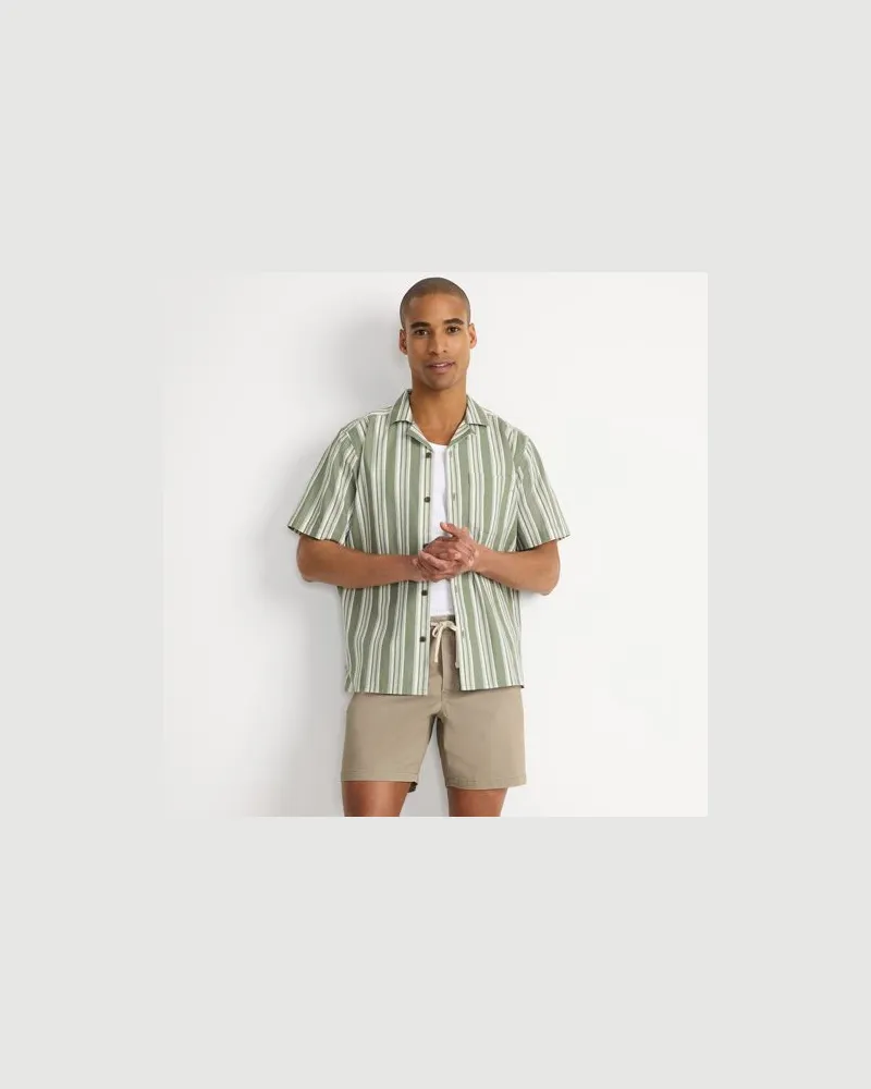 Lands' End Chino-Shorts mit Dehnbund, Herren, Größe:44-46 regular, Beige, Baumwolle/Elasthan/Leinen, by Beige