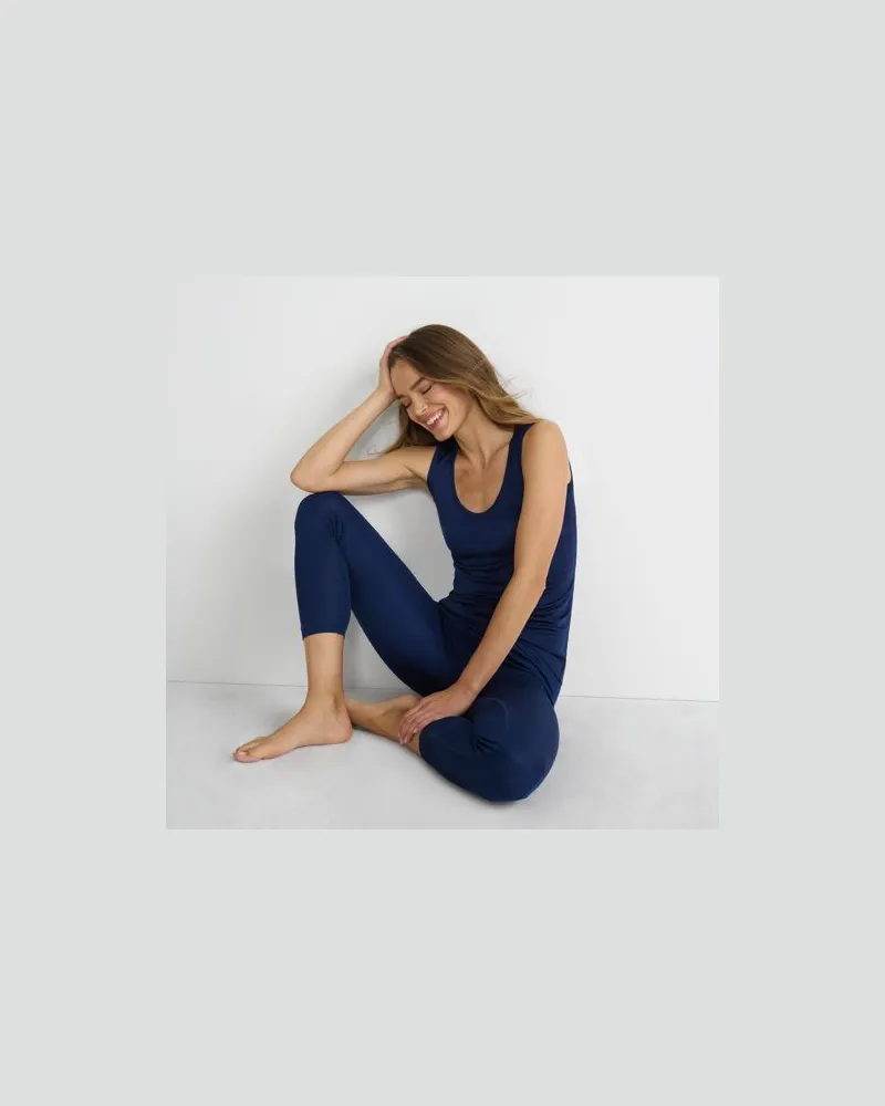 Lands' End Seidentop, Damen, Größe:32-34 regular, Blau, Seide, by Blau