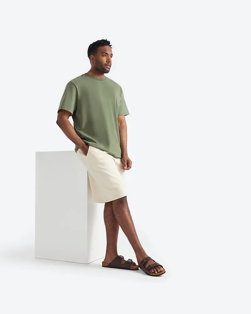 Lands' End Jersey-Shorts Super Soft, Herren, GrÃ¶ÃŸe regular, WeiÃŸ, Baumwolle/Polyester/Baumwoll-Mischung, by Weiãÿ