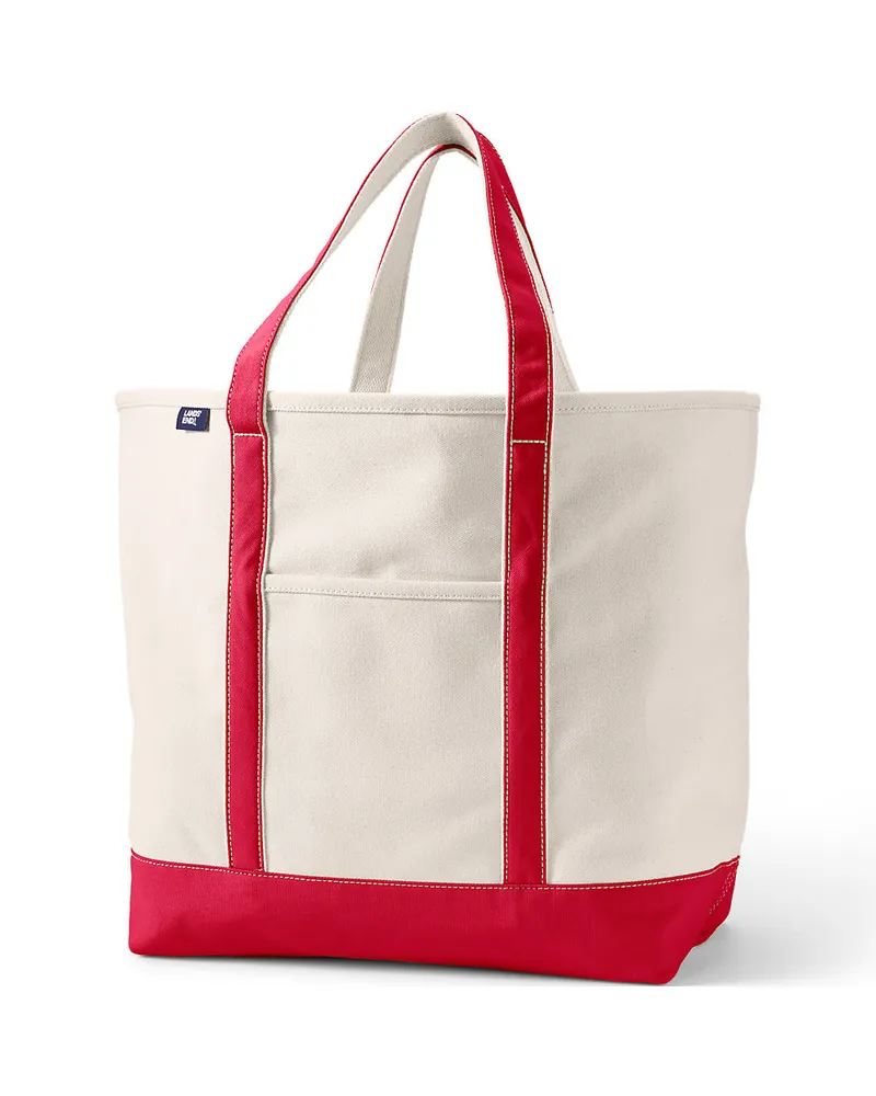 Lands' End Extragroße offene Canvas-Tasche, Damen, Größe:null regular, Rot, Baumwolle, by Rot