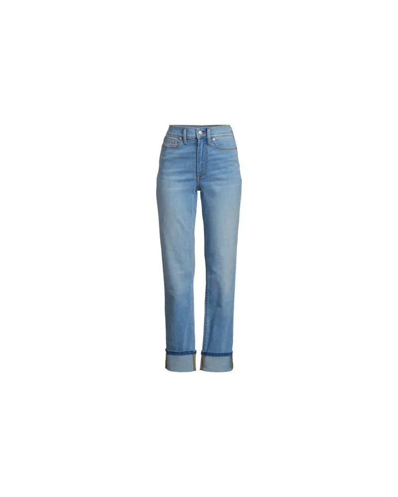 Lands' End Rail Straight Fit Jeans High Waist, Damen, Größe tall, Blau, by Blau