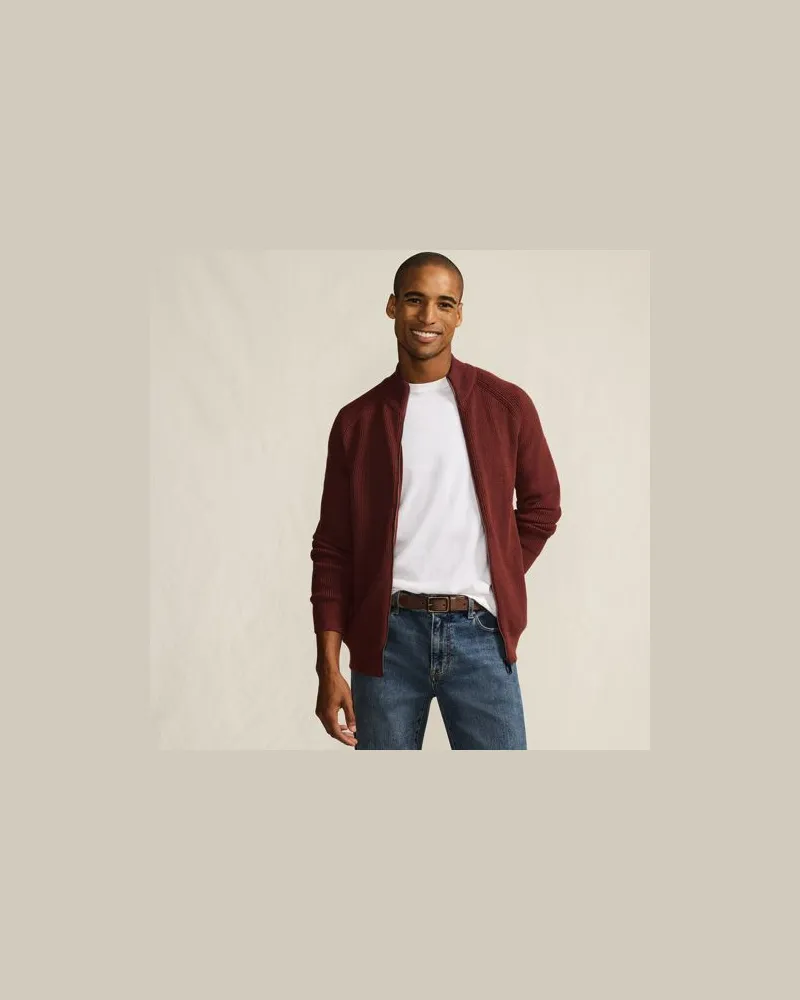 Lands' End Rippstrick DRIFTER Cardigan, Herren, Größe:52-54 regular, Braun, by Braun