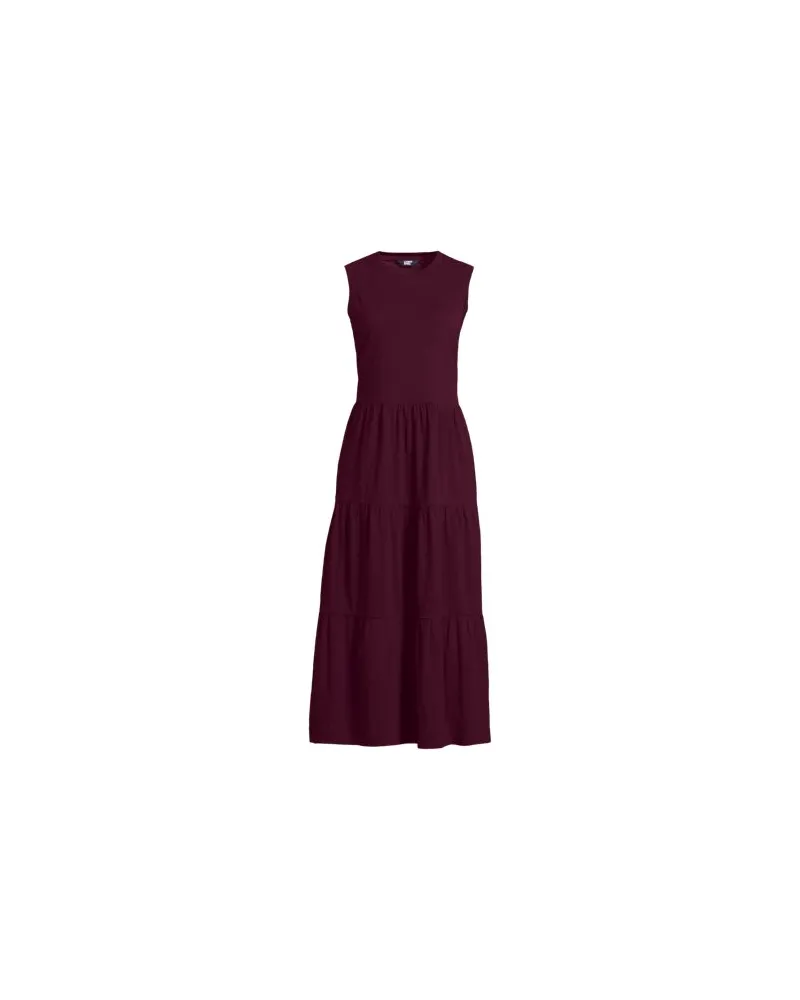 Lands' End Maxi-Baumwollkleid aus Flammgarn, Damen, Größe:40-42 regular, Rot, Baumwolle, by Rot