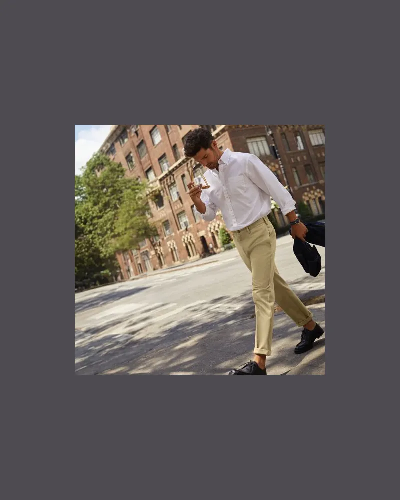 Lands' End CLASSIC FIT Bügelleichte Chino, Herren, Größe regular, Beige, Baumwolle, by Beige