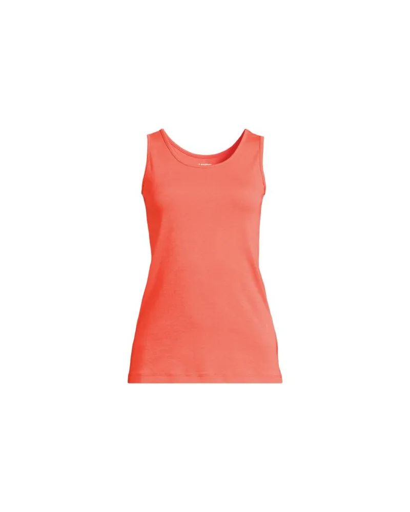 Lands' End Baumwoll-Top, Damen, Größe:44-46 petite, Orange, Baumwolle, by Orange