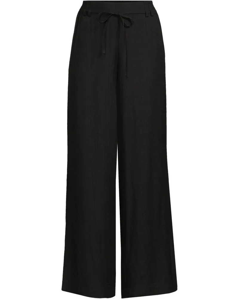Lands' End Weite Ready to Go Schlupfhose mit Bändchenzug, Damen, Größe:34 petite, Schwarz, Nylon/Viskose, by Schwarz