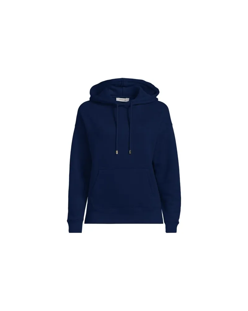 Lands' End Serious Sweats Kapuzen-Sweatshirt, Damen, Größe:44-46 regular, Blau, Baumwoll-Mischung/Polyester-Mischung, by Blau