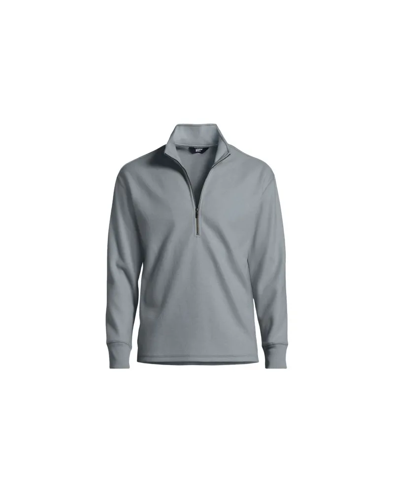 Lands' End Fleece-Troyer, Herren, Größe:52-54 regular, Grau, Viskose-Mischung/Polyester-Mischung, by Grau