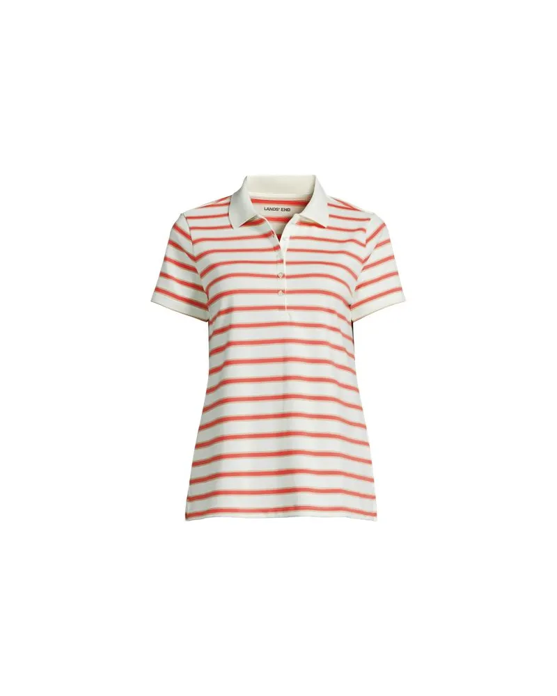 Lands' End Supima-Poloshirt, Damen, Größe plus, Orange, Baumwolle, by Orange