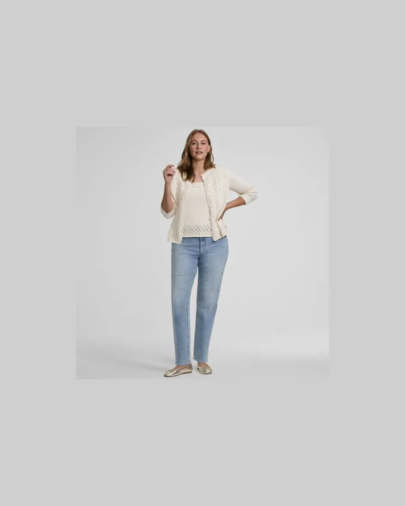 Lands' End Straight Fit Recover High Waist Jeans, Damen, Größe plus, Blau, Baumwoll-Mischung, by Blau