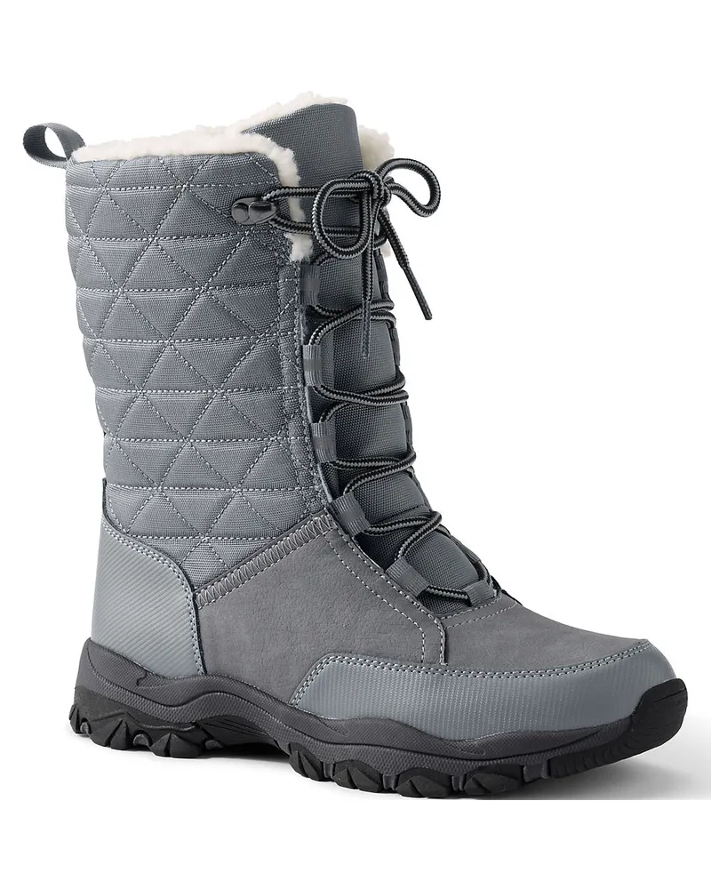 Lands' End Schneestiefel SQUALL, Damen, Größe regular, Grau, Gummi/Polyurethan, by Grau