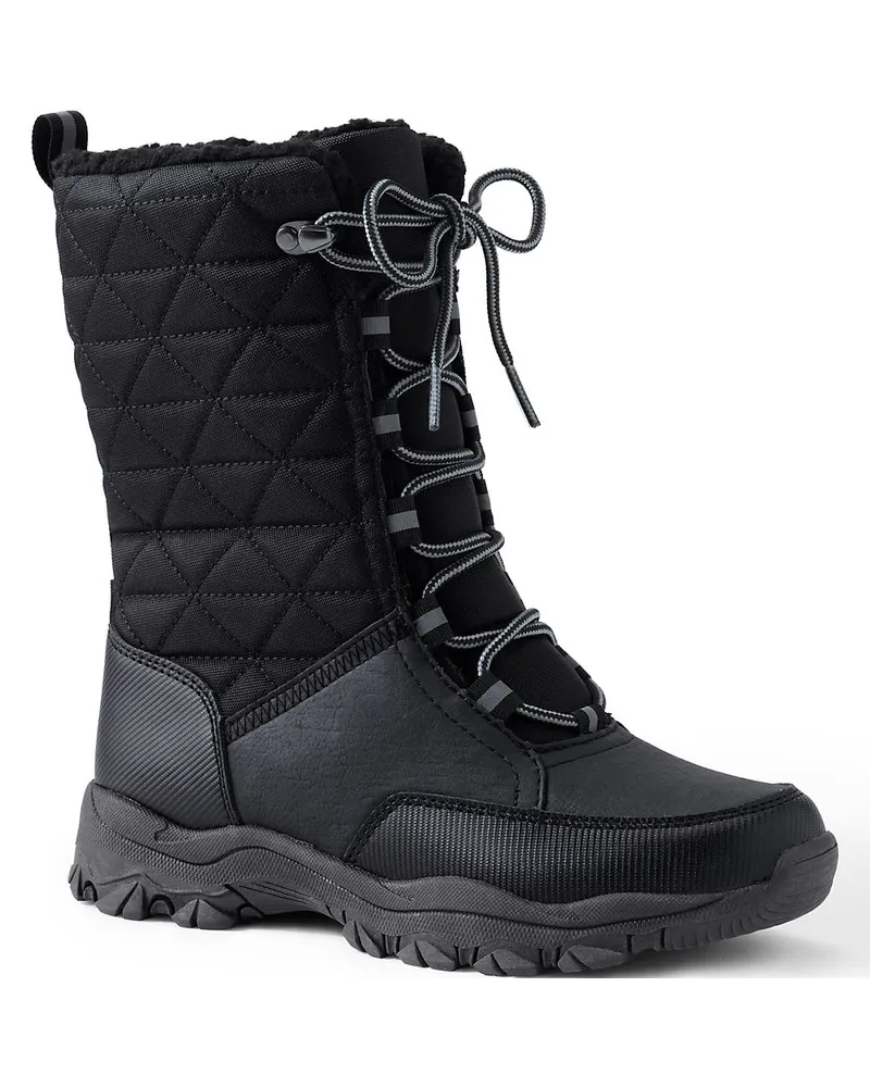 Lands' End Schneestiefel SQUALL, Damen, Größe regular, Schwarz, Gummi/Polyurethan, by Schwarz