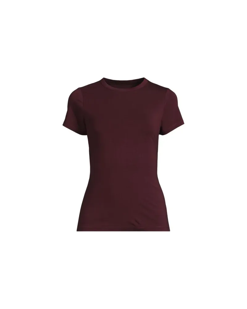 Lands' End Kühlendes Rundhals-Shirt, Damen, Größe plus, Rot, Elasthan/Viskose-Mischung, by Rot