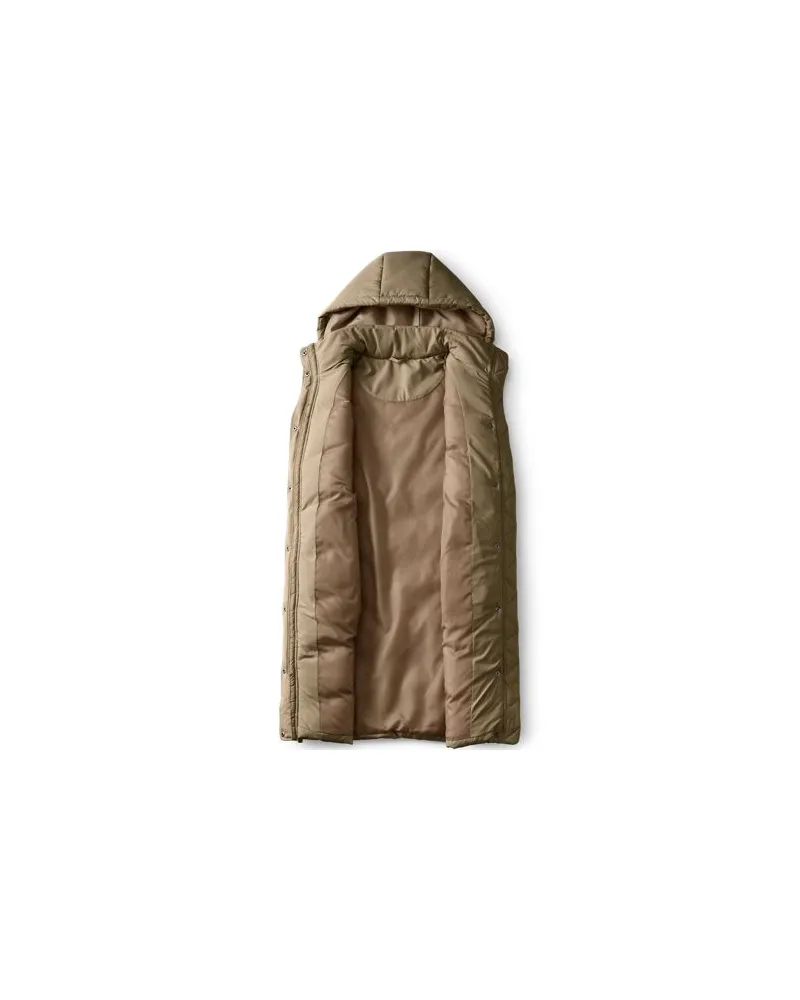 Lands' End Lange Steppweste, Damen, Größe:32-34 regular, Beige, by Beige