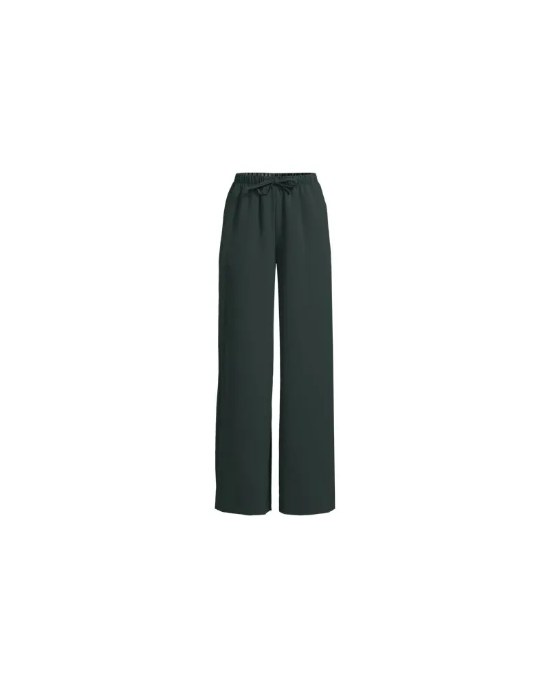 Lands' End Fließende Webhose mit Elastikbund, Damen, Größe regular, Grün, Polyester, by Grün