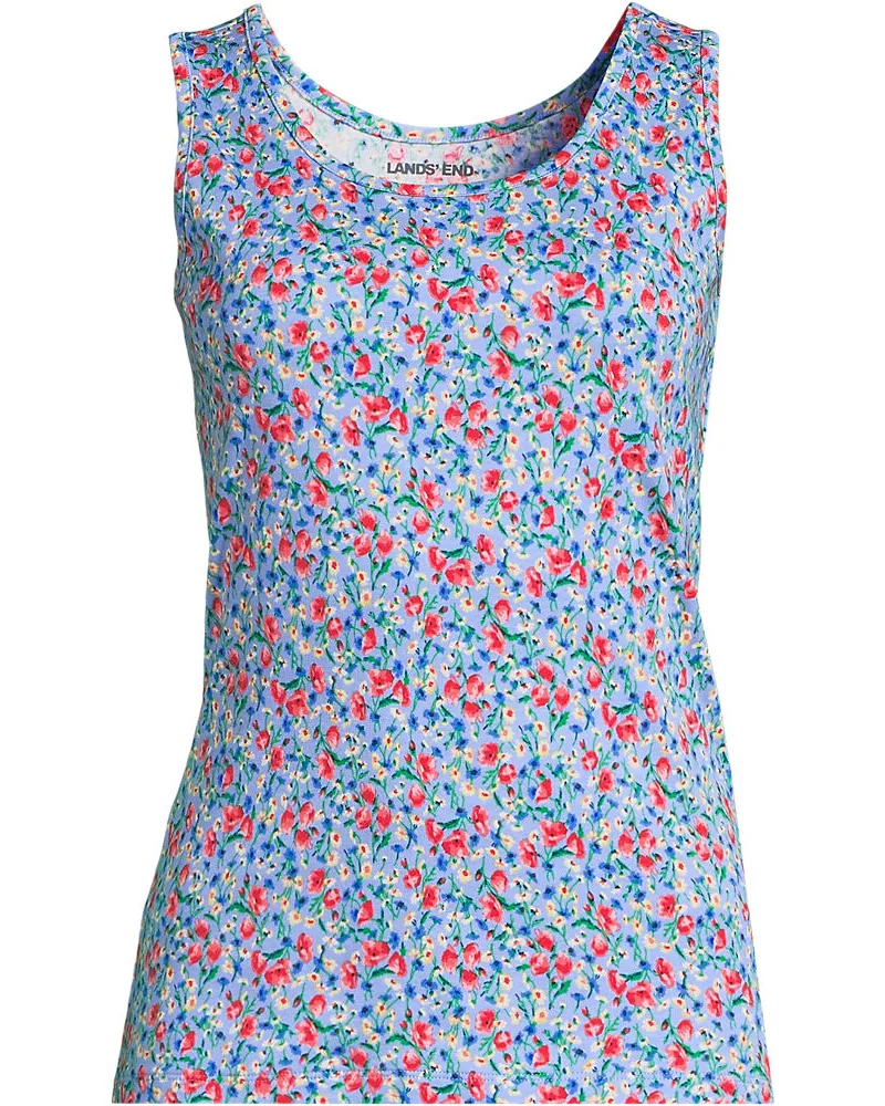 Lands' End Baumwoll-Top, Damen, Größe plus, Blau, Baumwolle, by Blau