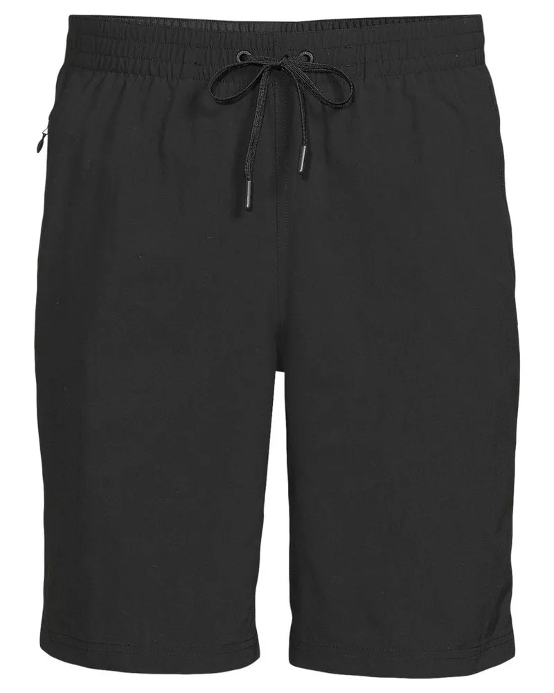 Lands' End Badeshorts mit Hydroliner, 23 cm, Herren, Größe regular, Schwarz, by Schwarz