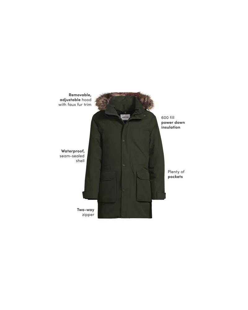 Lands' End EXPEDITION Parka, Herren, Größe:56-58 regular, Grün, Polyester, by Grün