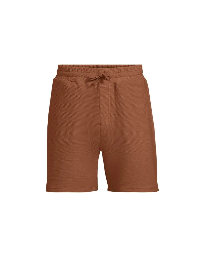 Lands' End Jersey-Shorts mit Struktur, Herren, Größe:44-46 regular, Braun, Baumwolle/Polyester/Baumwoll-Mischung, by Braun