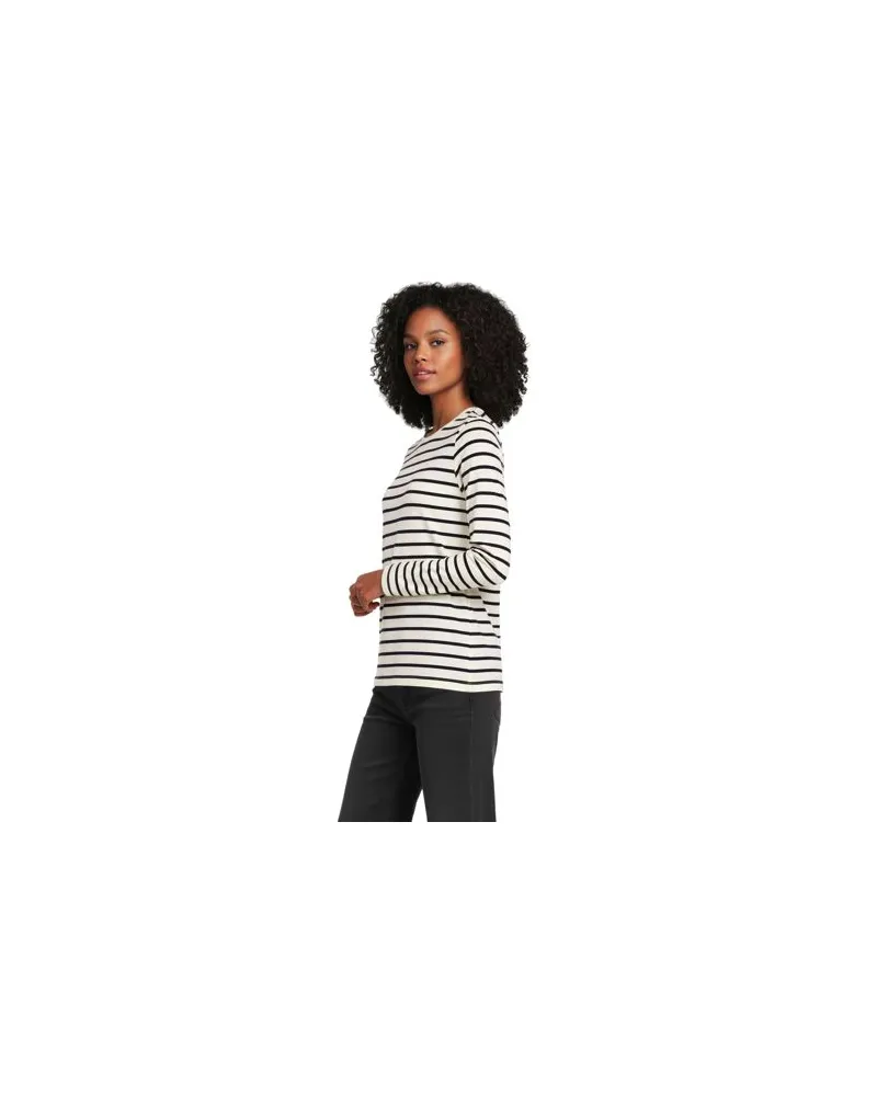 Lands' End Supima-Shirt, Langarm, Damen, Größe regular, Weiß, Baumwolle, by Weiß