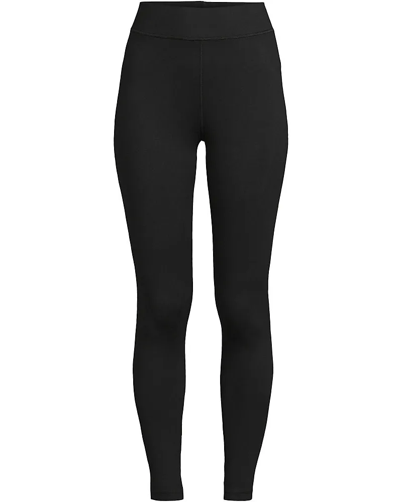 Lands' End Lange Stretch-THERMASKIN-Unterhose, Damen, Größe plus, Schwarz, Elasthan/Polyester-Mischung, by Schwarz